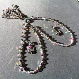 💗 3/$25 Vintage Iridescent Neckless and Earing Set